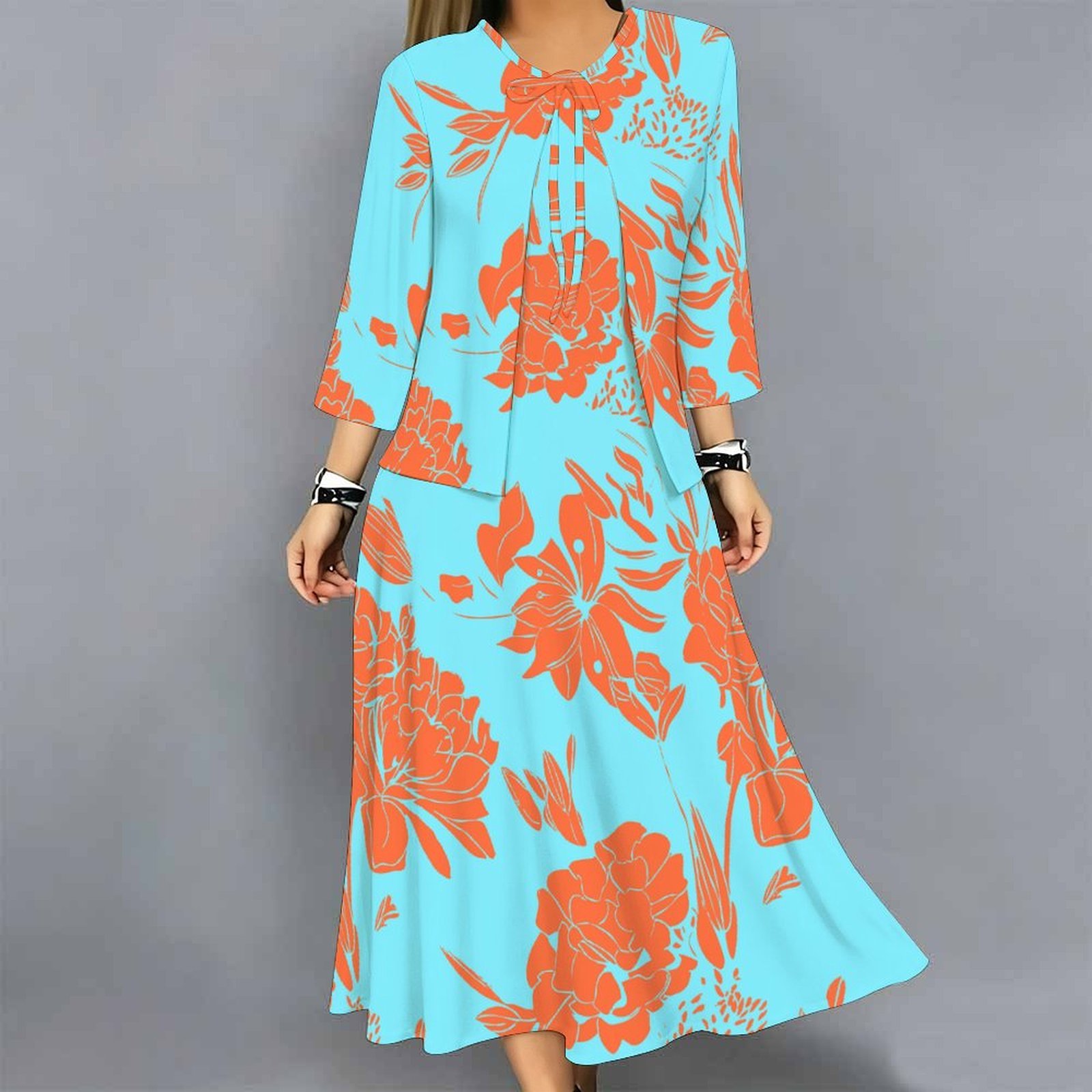 Midi Skirt Floral - Completo da donna a 2 pezzi