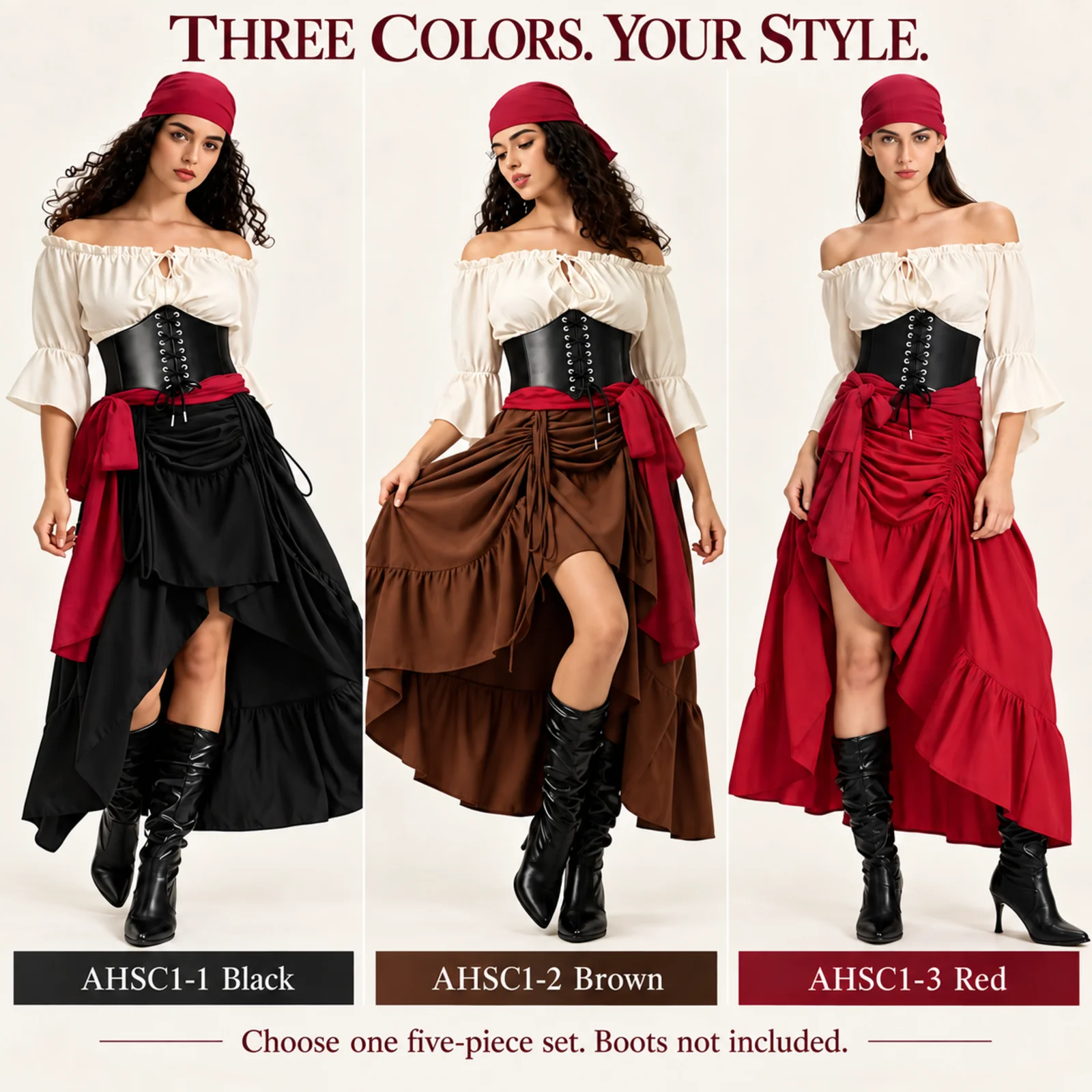 Set Costume da Pirata per Donn - Blouse Off Shoulder recensione e prezzo